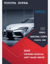 TOYOTA SUPRA 2024 OWNERS MANUAL
